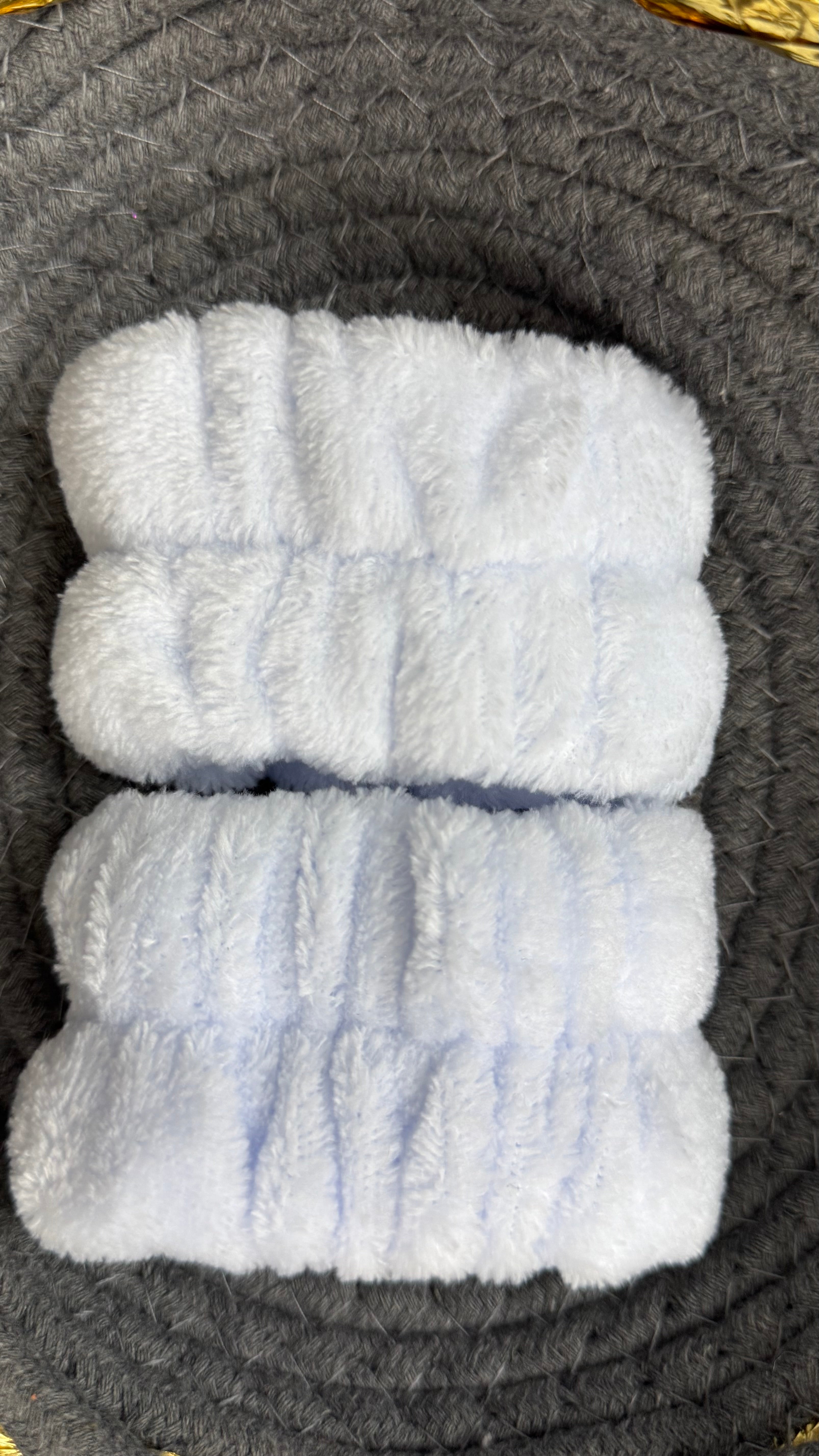 Face Wash Wrist Bands (Microfiber) • Aqua Cuffs (Blue)