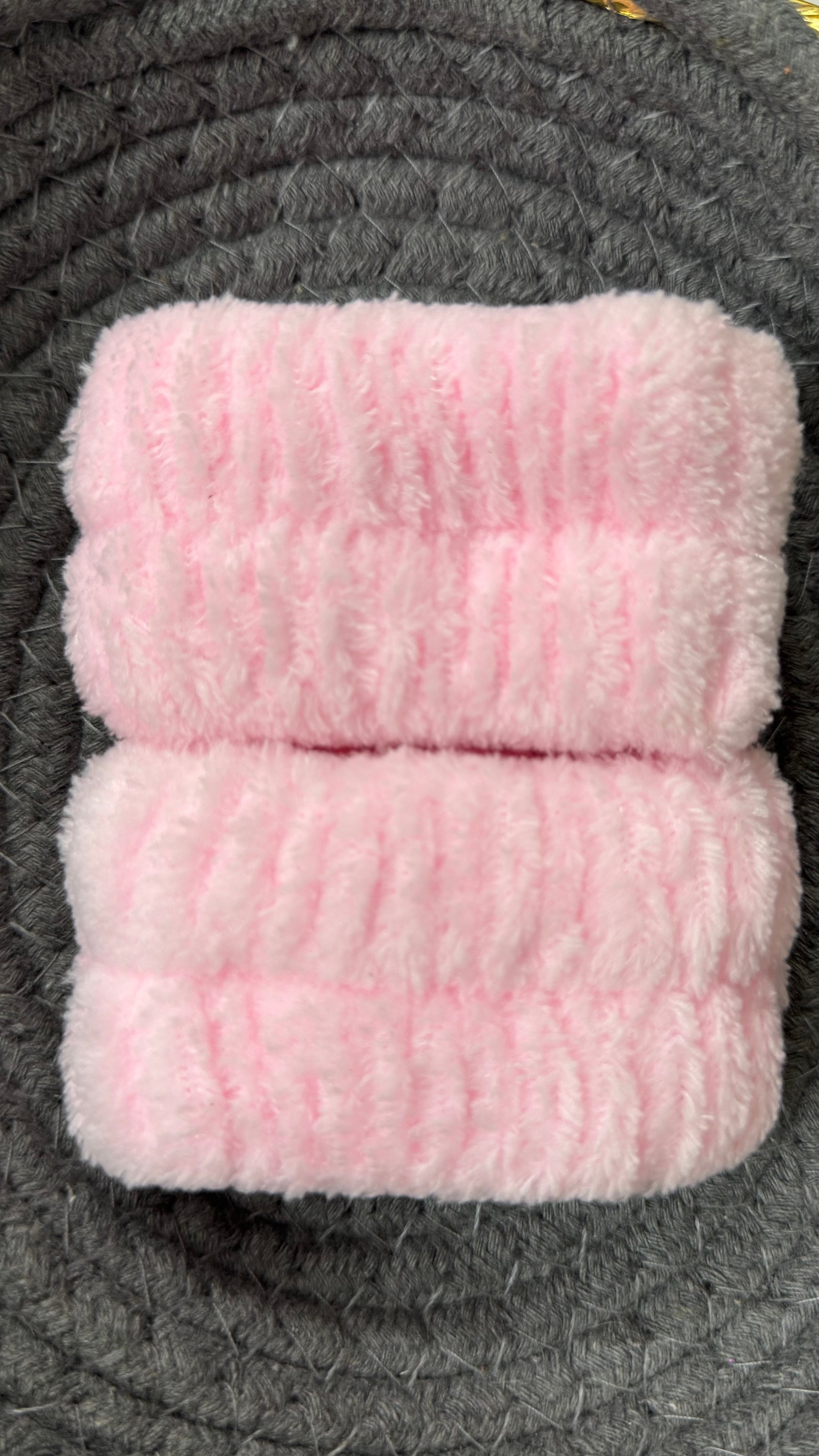 Face Wash Wrist Bands (Microfiber) • Rosé Cuffs (Pink)