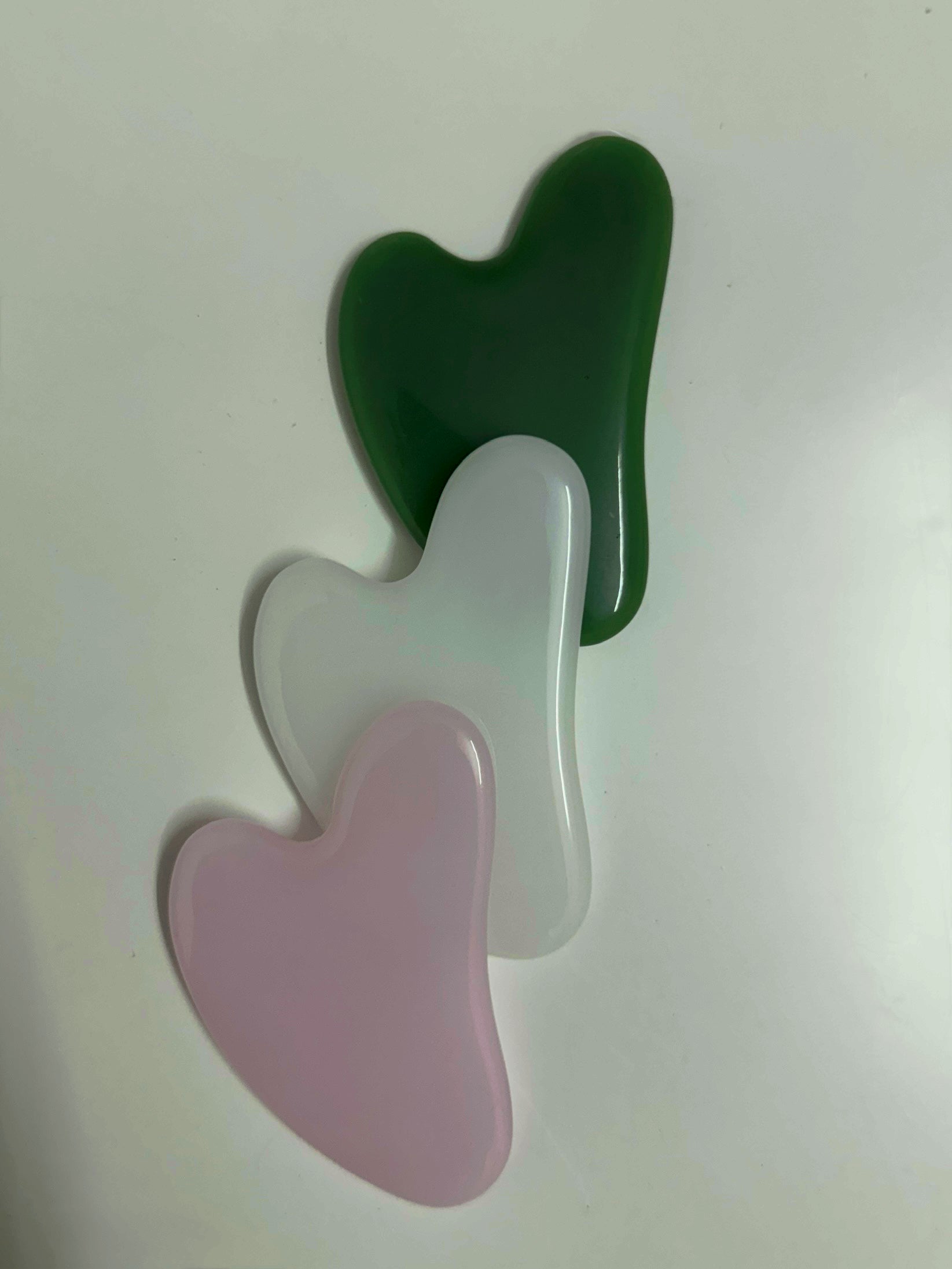 Healing Stone (Gua Sha - Pink/Green/White)set of 3