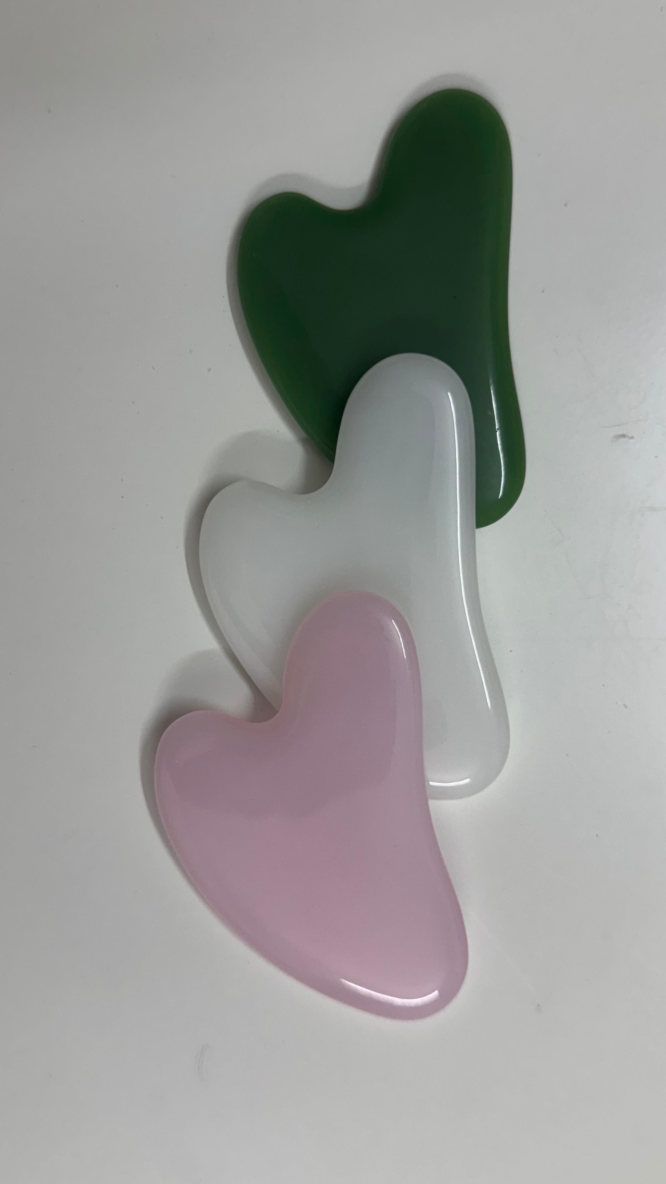 Healing Stone (Gua Sha - Pink/Green/White)set of 3