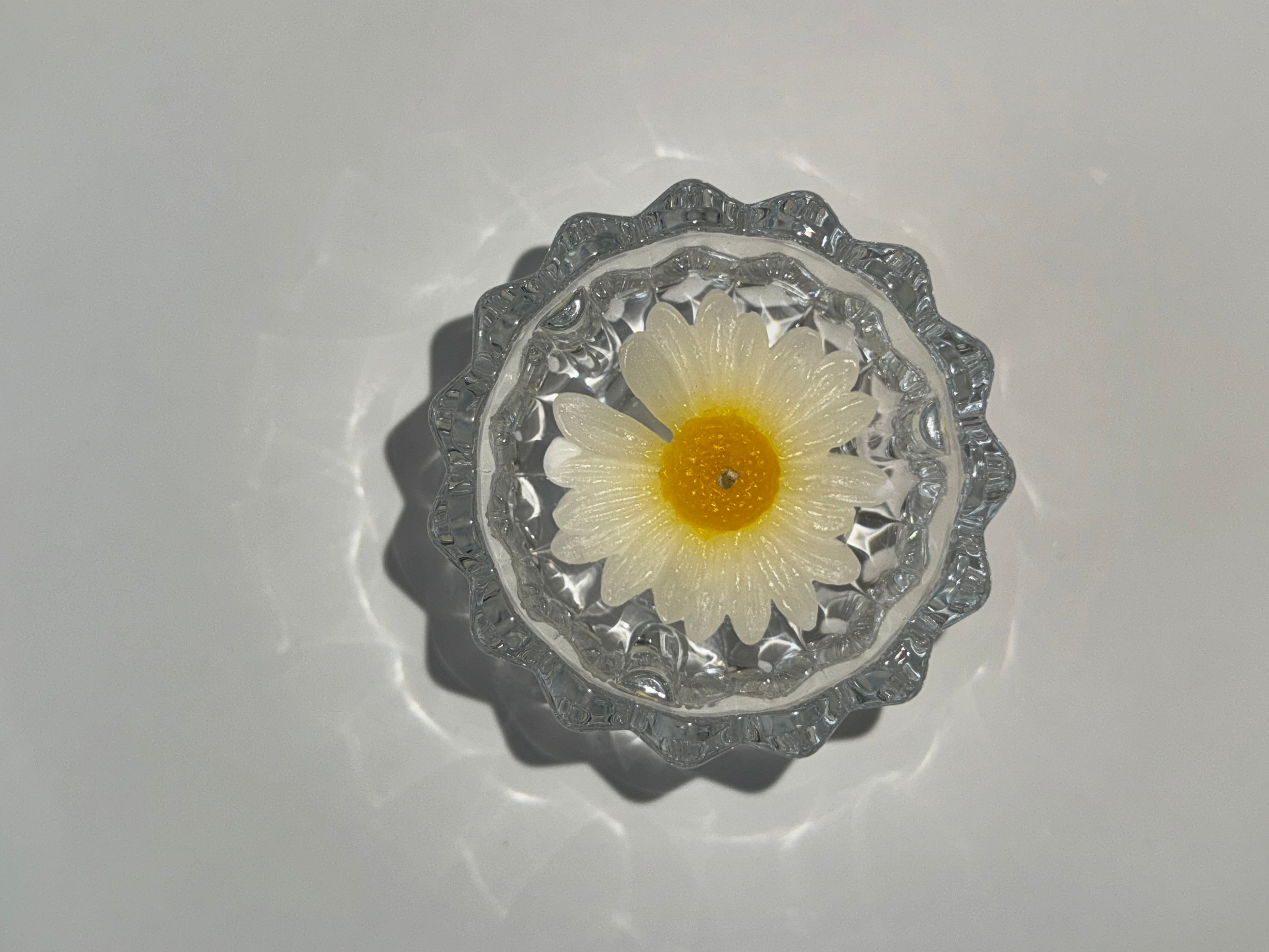 Ivory Bloom (Floral candle-White) 1pc